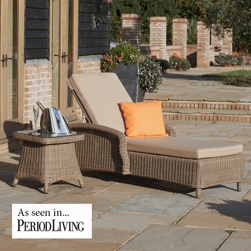 Brighton Sun Lounger with Square Side Table